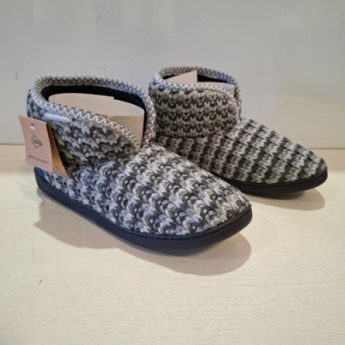 28 X BRAND NEW DUNLOP SLIPPER BOOTS IN GREY/NAVY ALL IN SIZE 8