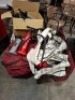 4 X TIGOAL INFLATABLE FOOTBALL GOAL POSTS (W5M X H 2.2 X D 1.6) TO INCLUDE 7 HANDPUMPS WITH HOSES (PLEASE NOTE - UNKNOWN CONDITION
