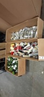 100+ MIXED LOT CONTAINING DANCING - FLAME PILLAR CANDLE SIZE 30CM , LED BATTERY OPERATED CANDLES , VARIOUS THE OUT DOOR LIVING ARTIFICIAL PLANTS IN 3 LARGE BOXES