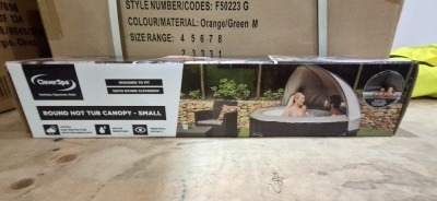 53 X BRAND NEW CLEVERSPA ROUND HOT TUB CANOPY IN SIZE SMALL - ASSEMBLED SIZE 75 X 90 X 180CM