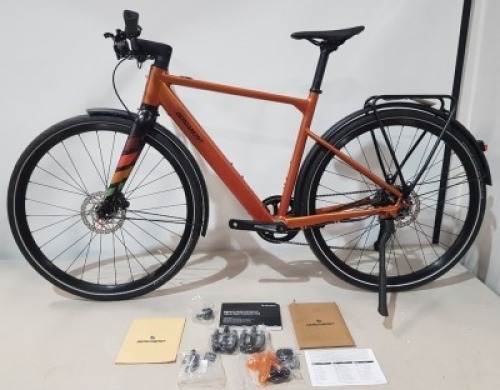BERGAMONT E SWEEP SPORT BIKE MODE: 290937 SIZE: 52CM ORIG RRP: &pound;2399 28 INCH, ULTRA LITE AL-6061 TUBING, INTEGRATED BATTERY BGM SWEEP RIGID FORK, ALLOY SHIMANO CLARIS, 1X8 MAHLE X35+, 250 WH BATTERY SHIMANO BR-UR300, HYDRAULIC DISC SYNCROS CAPITAL WHEELSE