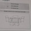 1 X STUDIO JAVA DINING SET IN GREY LOT CONTAINING ONE LOVESEAT IN SIZE 104 X D 59 X 81 , 2 CHAIRS IN SIZE W 58 X D 59 X 81 CM , 2 FOOT STOOLS IN SIZE W 37 X D37 X H37 AND ONE TABLE IN SIZE W100 X D 60 X HIGHT IN TWO BOXES (NOTE CUSTOMER RETURNS UNDELIVERE