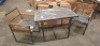 1 X STUDIO JAKARTA ROPE BISTRO SET IN BLACK / NATURAL CONTAINING 2 CHAIRS IN SIZE W 53 X D 56 X H 85 AND ONE TABLE IN SIZE W 108.5 X D 56 X H 72 IN ONE BOX (NOTE CUSTOMER RETURNS DAMAGED BOX )