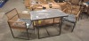 1 X STUDIO JAKARTA ROPE BISTRO SET IN BLACK / NATURAL CONTAINING 2 CHAIRS IN SIZE W 53 X D 56 X H 85 AND ONE TABLE IN SIZE W 108.5 X D 56 X H 72 IN ONE BOX (NOTE CUSTOMER RETURNS DAMAGED BOX )