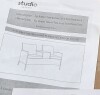 2 X STUDIO FIJI RATTAN TETE-A - TETE LOVE SEAT IN GREY IN SIZE W 142 X D 62 X H 88CM IN TWO BOXES (NOTE CUSTOMER RETURNS )