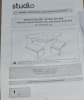 1 X STUDIO SEVILLE CORNER RATTAN UP AND DOWN SOFA SET LOT CONTAINING SOFA SIZE 192 X 192 X 79CM AND STOOLS IN SIZE 40 X 80 X 42 CM AND TABLE IN SIZE 100 X 100 X 50/70CM IN BLACK / GREY IN TWO BOXES (NOTE CUSTOMER RETURNS )