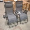 1 X STUDIO PAIR OF ROYALE LOUNGERS WITH PILLOW GREY IN SIZE L176*W64 / 52*H108/46 CM