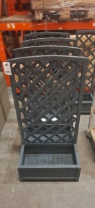 4 X STUDIO LARGE WOODEN TRELLIS IN GREY IN SIZE H 120 X 60 X 30CM (CUSTOMER RETURNS )