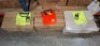 90 X BRAND NEW MIXED HI VIS T-SHIRT LOT TO INCLUDE AVIATOR YELLOW HI VIS T-SHIRTS - CREATE AND DESTROY DOUBLE TONE ORANGE HI VIS POLO SHIRTS AVIATOR DOUBLE TONE YELLOW HI VIS T SHIRTS ALL IN VARIOUS SIZES IN 3 BOXES - 2