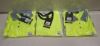 90 X BRAND NEW MIXED HI VIS T-SHIRT LOT TO INCLUDE AVIATOR DOUBLE TONE YELLOW HI VIS T SHIRTS - AVIATOR YELLOW HI VIS POLO SHIRTS ALL IN VARIOUS SIZES IN 3 BOXES