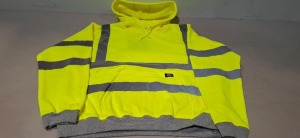 50 X BRAND NEW MIXED HEALTH AND SAFETY CLOTHING LOT TO INCLUDE DICKIES HOODIES - AVIATOR SWEATERS - AVIATOR ZIP UP JUMPERS - AVIATOR PULL OVER HOODIES - ALL IN VARIOUS SIZES