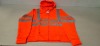 50 X BRAND NEW MIXED HEALTH AND SAFETY CLOTHING LOT AVIATOR SWEAT SHIRTS - AVIATOR HI VIS TROUSERS -TULIP NAVY TROUSERS - CREATE AND DESTROY HI VIS TROUSERS - ALL IN VARIOUS SIZES - 3 TRAYS - 2
