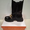 14 X BRAND NEW CHC SHOES WOMANS ANKLE BOOTS WITH BUCKLED DESIGN AND SIDE ZIP IN VARIOUS SIZES 3UK, 4UK, 5UK, 6UK, 7UK