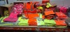 200 + X BRAND NEW MIXED HEALTH AND SAFETY CLOTHING LOT TO INCLUDE GRANDMAS LITTLE HELPER/MUMMYS LITTLE HELPER HI VIS - DICKIES YELLOW HI VIS SWEATSHIRTS - CREATE AND DESTROY ORANGE/YELLOW HI VIS POLO SHIRTS - SEEN ORANGE HI VIS POLO SHIRTS - DICKIES CARGO