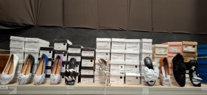 51 X BRAND NEW MIXED FOOTWEAR LOT TO INCLUDE JM DIAMANT PUMPS IN WHITE-BLACK-BLUE - CINK ME SANDALS IN BLACK - IDEAL SHOES SILVER SANDALS - SUEDE STYLE LOAFERS ETC ALL IN VARIOUS SIZES