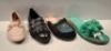 50 X BRAND NEW MIXED FOOTWEAR LOT TO INCLUDE MARQUIZ GREEN SHOES - JEEINI BLACK SHOES - ERYNN BIEGE SHOES - GREEN SLIDE ONS - PINK SLIDE ONS - RED PUMPS ETC ALL IN VARIOUS SIZES