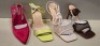48 X BRAND NEW MIXED FOOTWEAR LOT TO INCLUDE IDEAL SHOES PINK HIGH HEELS - IDEAL SHOES GREEN HEELED SHOES - IDEAL SHOES BLUE HEALED SHOES - GIVANA WHITE HIGH HEELS - GIVANA BROWN HIGH HEELS ALL I VARIOUS SIZES