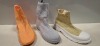 40 X BRAND NEW MIXED FOOTWEAR LOT TO INCLUDE WHITE TRAINERS - ORANGE TRAINERS - BIEGE TRAINERS - BROWN TRAINERS - BLUE TRAINERS - GOLD TRAINERS ETC ALL IN VARIOUS SIZES