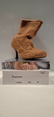33 X BRAND NEW MELLISA CAMEL HEELED FAUX FUR SHOES IN SIZES EUR 37