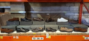 12 X BRAND NEW MIXED DAN JOHN FOOTWEAR LOT TO INCLUDE BROWN DERBY SUEDE VINTAGE SHOES 44 - BROWN SCARPA SUEDE SHOES - 43 - DERBY LISCIA BROWN SHOES 45 - COLLEGE FONDO CUOI BROWN SHOES 40 ETC