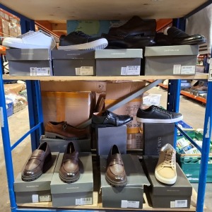 12 X BRAND NEW MIXED DAN JOHN FOOTWEAR LOT TO INCLUDE BLACK MOCASSINO COLLEGE SHOES 44 - BROWN MOCASSINO FONDO SHOES 44 - BLACK DOPPIA FIBBIA SHOES 41 - BLUE SNEAKER PELLE SHOES 44 ETC