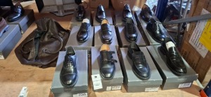 12 X BRAND NEW MIXED DAN JOHN FOOTWEAR LOT TO INCLUDE BLACK SCARPA FRANCESINA SHOES 42 - BLUE MOCASSINO COLLEGE SHOES 43 - BLACK MOCASSINO COLLEGE SHOES 45 - BLACK DERBY LISCIA 42 ETC