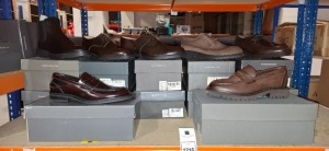 12 X BRAND NEW MIXED DAN JOHN FOOTWEAR LOT TO INCLUDE BLACK BEATLES FONDO GOMMA SHOES 43 - BLACK MOCASSINO COLLEGE SHOES 42 - BROWN DERBY LISCIA SHOES 44 - BROWN DERBY SUEDE VINTAGE SHOES 41 ETC