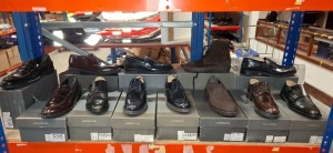 12 X BRAND NEW MIXED DAN JOHN FOOTWEAR LOT TO INCLUDE BLACK DAPPIA FABBIA SHOES 42 - BROWN DERBY SUEDE SHOES 43 - BLUE DERBY LISCIA SHOES 43 - MOCASSINA COLLEGE SHOES IN BROWN 45 ETC
