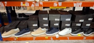 19 X BRAND NEW MIXED DAN JOHN FOOTWEAR LOT TO INCLUDE SNEAKER ECOPELLE FONDO GOMMA SHOES IN WHITE- BLACK AND WHITE - NAVY AND WHITE - BIEGE AND WHITE ETC ALL IN VARIOUS SIZES