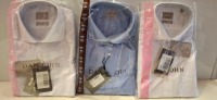 20 X BRAND NEW MIXED DAN JOHN SHIRT LOT TO INCLUDE MACRO PIQUET WHITE SHIRTS - OXFORD BLUE SHIRTS - PIQUET WHITE SHIRTS - OXFORD WHITE SHIRTS ETC RRP-&pound;39.99 PP