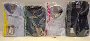 20 X BRAND NEW MIXED DAN JOHN SHIRT LOT TO INCLUDE CAMICIA BLUE PIN STRIPE SHIRTS - NAVY OXFORD SHIRTS - DENIM SHIRTS - ETC IN SIZES 39-40-42 RRP£39.99