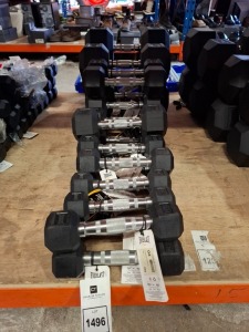 12 X BRAND NEW EVERLAST DUMBBELL WEIGHTS SETS IN VARIOUS SIZES 30 KG , 20 KG , 5 KG , 4.5 KG , 4 KG , 2KG AND 1 KG