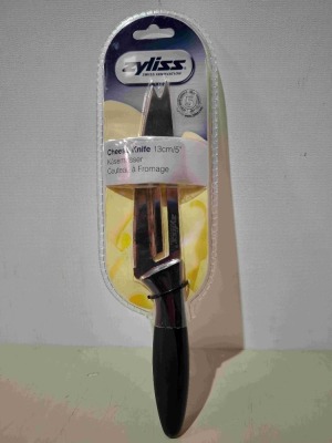 50 X BRAND NEW ZYLISS CHEESE KNIFES IN SIZE 13CM - RRP EACH £11 IN 8 BOXES ( NOTE BOXES DAMAGED )
