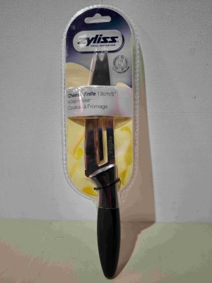 50 X BRAND NEW ZYLISS CHEESE KNIFES IN SIZE 13CM - RRP EACH £11 IN 8 BOXES ( NOTE BOXES DAMAGED )