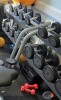1 X DUMBBELL RACK WITH 12 TECHNO GYM DUMBBELLS TO INCLUDE 5KG, 6KG, 7KG, 8KG, 18KG AND 20KG - 3