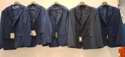 5 X BRAND NEW MIXED DAN JOHN SUIT BLAZER LOT TO INCLUDE 5X GIACCA ROYAL BLUE BLAZER SIZE 39-40-48-52 RRP-&pound;119.99 PP