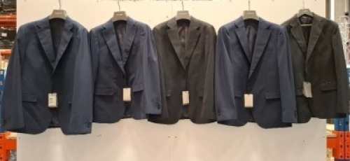 5 X BRAND NEW MIXED DAN JOHN SUIT BLAZER LOT TO INCLUDE 2X GIACCA COMP BLCK BLAZERS SIZE 46-48 - 3X GIACCA BLUE BLAZERS SIZES 44-50-58 RRP-&pound;119.99 PP