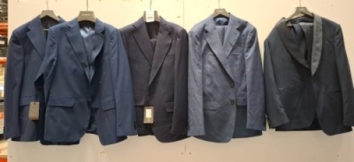5 X BRAND NEW MIXED DAN JOHN SUIT BLAZER LOT TO INCLUDE 5X GIACCA BLUE BLAZERS SIZE 48-52 RRP-&pound;119.99
