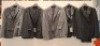 5 X BRAND NEW MIXED DAN JOHN SUIT BLAZER LOT TO INCLUDE 2X GIACCA BLACK BLAZERS SIZE 54 -1X SMOKING REVER BLACK SUIT &pound;239 SIZE 48 - 2X GIACCA GREY BLAZERS SIZE XL -58 RRP-&pound;119.99