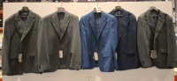 5 X BRAND NEW MIXED DAN JOHN SUIT BLAZER LOT TO INCLUDE 2X GIACCA BLUE BLAZERS SIZE 50 - 3X GIACCA GREY BLAZERS SIZE 48-52 RRP-&pound;119.99