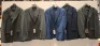5 X BRAND NEW MIXED DAN JOHN SUIT BLAZER LOT TO INCLUDE 2X GIACCA BLUE BLAZERS SIZE 50 - 3X GIACCA GREY BLAZERS SIZE 48-52 RRP-&pound;119.99