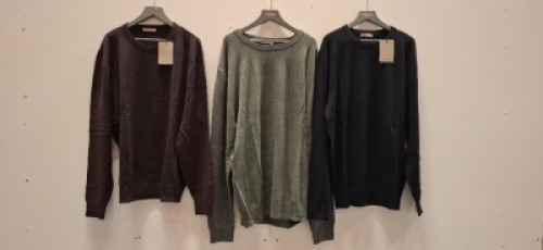 20 X BRAND NEW MIXED DAN JOHN TURTLE NECK (COLLO ALTO) JUMPERS IN VARIOUS COLOURS TO INCLUDE MARRONE - GREY - BLACK IN VARIOUS SIZES RRP-&pound;39.99