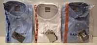 20 X BRAND NEW MIXED DAN JOHN SHIRT LOT TO INCLUDE PIQUET WHITE SHIRTS - CAMICIA WHITE SHIRTS - OXFORD WHITE SHIRTS - CAMICIA BLUE SHIRTS IN SIZES42-44-46 ETC RRP&pound;39.99
