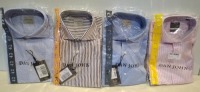 20 X BRAND NEW MIXED DAN JOHN SHIRT LOT TO INCLUDE CAMICIA BLUE SHIRTS - `CAMICIA PINK STRIPE SHIRTS - CAMICIA BROWN STRIPE SHIRTS IN SIZES 39-40-42-ETC RRP-&pound;39.99 PP