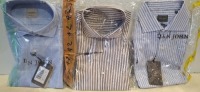 20 X BRAND NEW MIXED DAN JOHN SHIRT LOT TO INCLUDE CAMICIA BROWN STRIPE SHIRTS - CAMICIA BLUE STRIPE SHIRTS - PRINCIPE BLUE SHIRTS IN SIZES 41-42-43 ETC RRP-&pound;39.99 PP