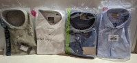 20 X BRAND NEW MIXED DAN JOHN SHIRT LOT TO INCLUDE ALTO WHITE SHIRTS - OXFORD WHITE SHIRTS - CAMICIA BLUE SHIRTS - CAMICIA GREEN SHIRTS IN SIZES 41-42-45 ETC RRP-&pound;39.99 PP