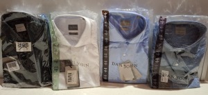 20 X BRAND NEW MIXED DAN JOHN SHIRT LOT TO INCLUDE CHARCOAL SHIRTS - OXFORD WHITE SHIRTS - CAMICIA BLUE SHIRTS ETC IN SIZES 38 - 40-42 ETC RRP-£39.99 PP