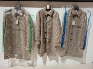 3 X BRAND NEW DAN JOHN CAPPOTTO MONOPETTO BROWN JACKETS SIZES 46-54-56- £159.99 PP