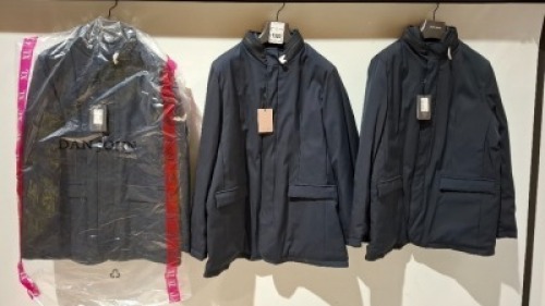 3 X BRAND NEW DAN JOHN NAVY FIELD JACKETS IN SIZES XL-XXL-XXXL &pound;149.99 PP