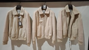 3 X BRAND NEW DAN JOHN GIUBOTTO ECO SUEDE CREAM JACKETS IN SIZES L-XL - £159.99 PP